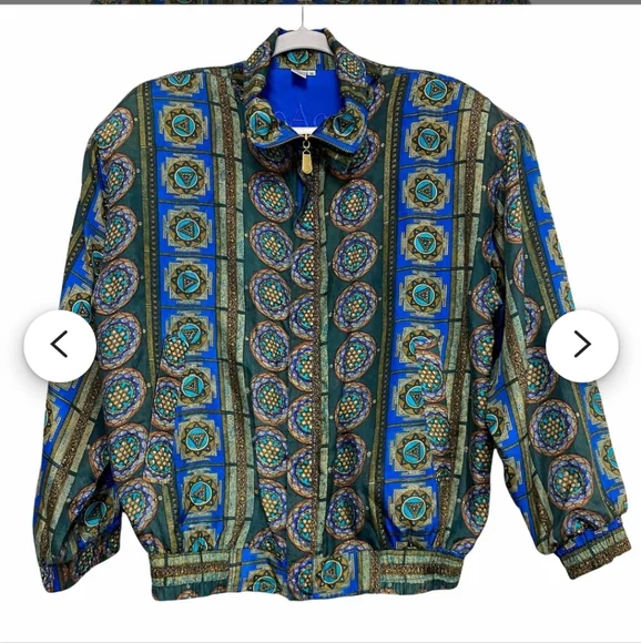 90's「Vintage」COACO Silk Full Zip Blouson Coaco | Jackets & Coats | Unique Vintage Coaco Womens Size